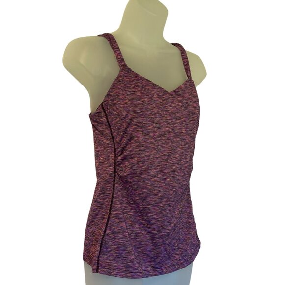 Prana Womens Sleeveless Tank Top with built in bra | Purple | Size Medium - Picture 2 of 4